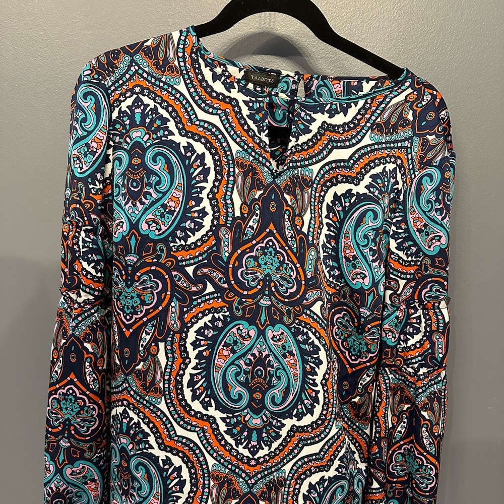 Talbots bohemian blouse, size L, like new
